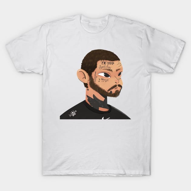 Post Malone illustration T-Shirt by ICanSee80